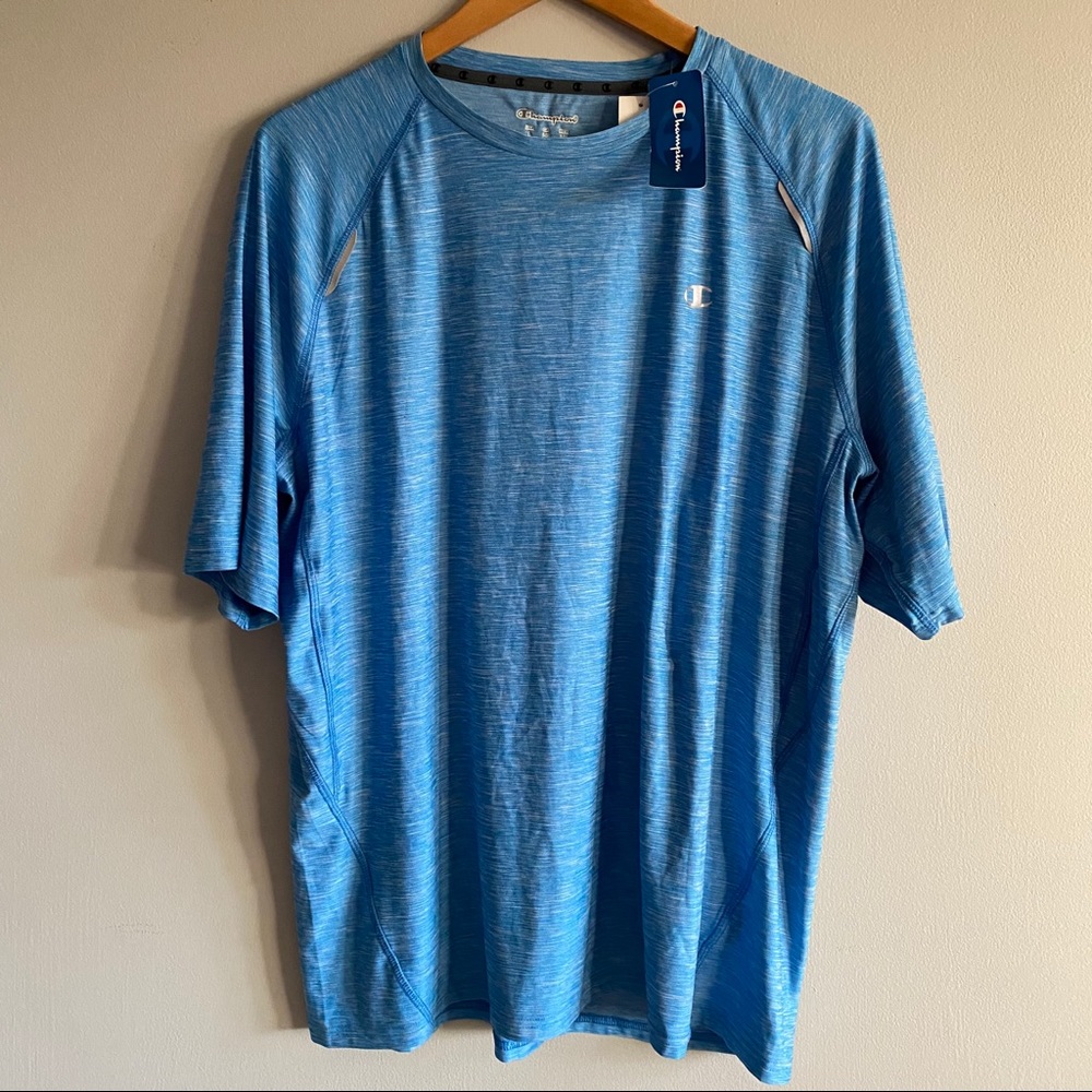 NWT Champion short sleeve athletic tee SZ L blue